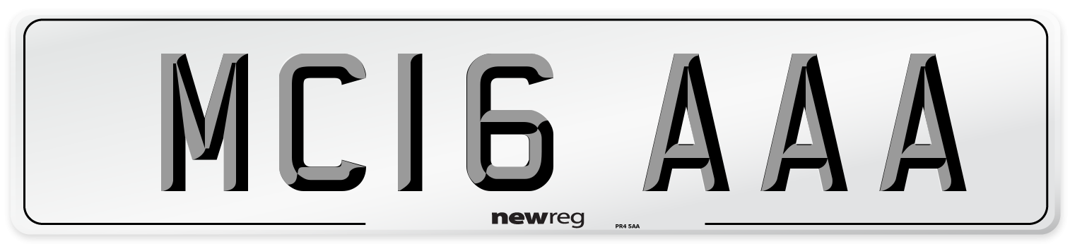 MC16 AAA Number Plate from New Reg